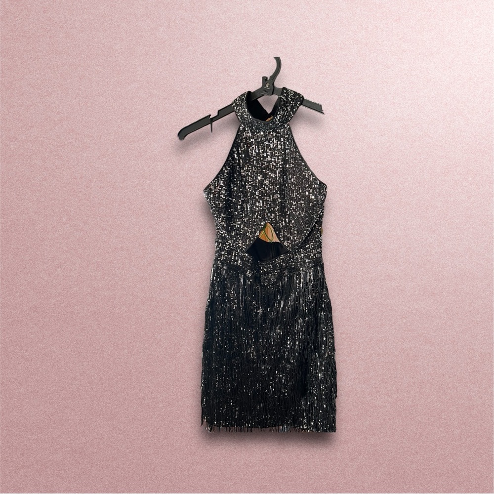 SHEIN Little Black Sequins Dress